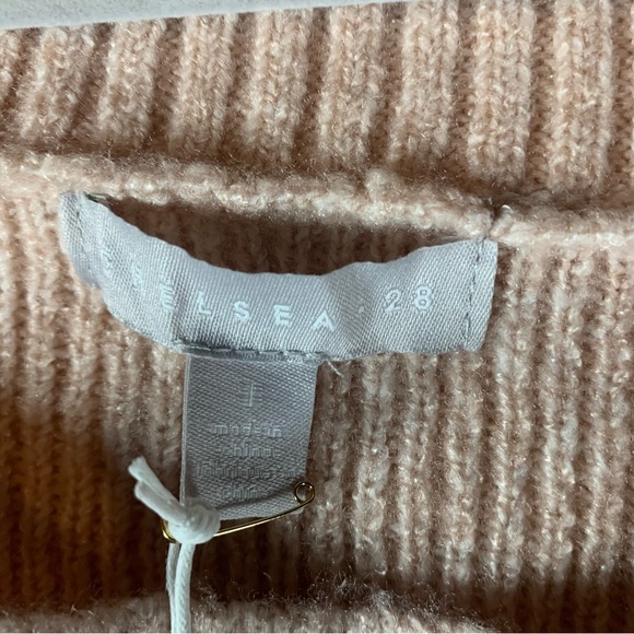 CHELSEA28 Women's Pink‎ Ribbed Off Shoulder Sweater Size Large NWT 5481 - Picture 4 of 8